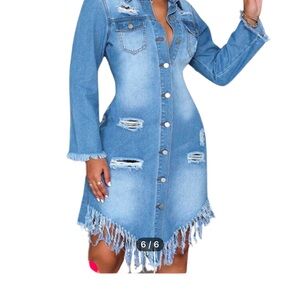 SHEIN Blue Bell Sleeve Bodycon Jacket Night Out